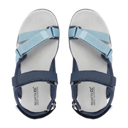 Navy-Stone Blue - Pack Shot - Regatta Womens-Ladies Santa Clara II Sandals