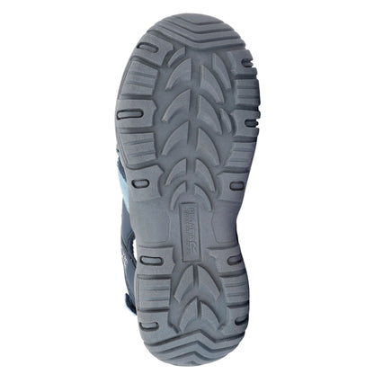 Navy-Stone Blue - Close up - Regatta Womens-Ladies Santa Clara II Sandals