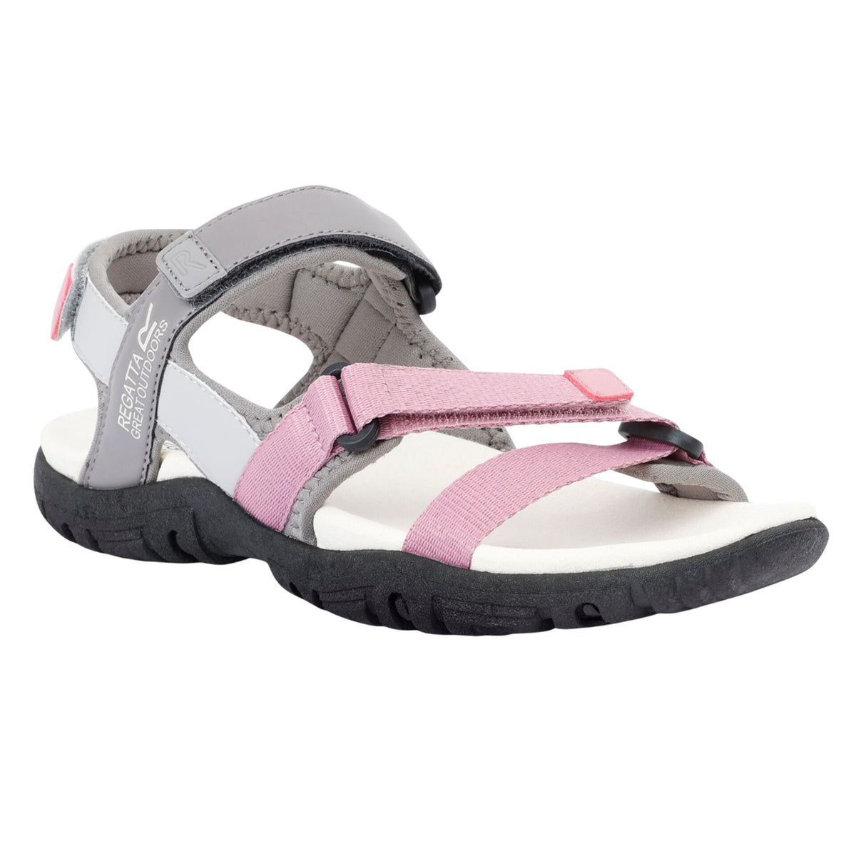 Grey-Lilas - Front - Regatta Womens-Ladies Santa Clara II Sandals