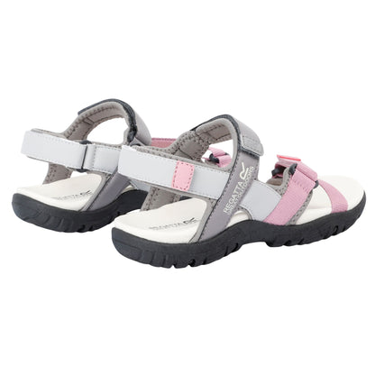 Grey-Lilas - Back - Regatta Womens-Ladies Santa Clara II Sandals