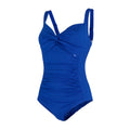 Brightest Blue - Side - Regatta Womens-Ladies Sakari Tummy Control Seeksucker One Piece Swimsuit
