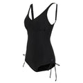 Black - Side - Regatta Womens-Ladies Alinae Plain One Piece Swimsuit