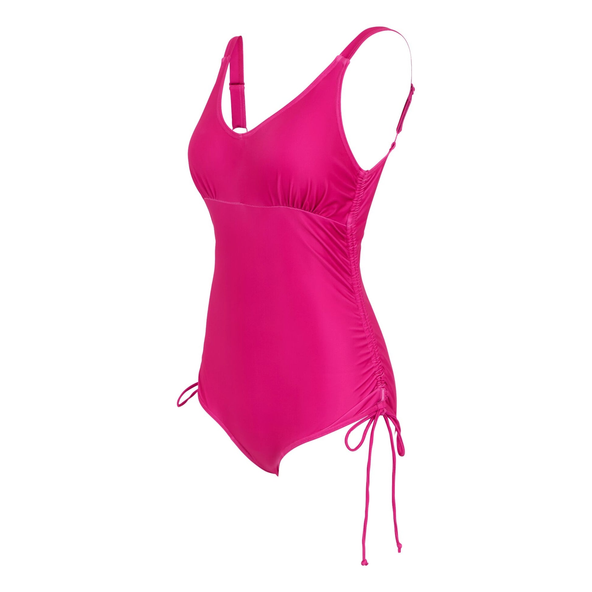 Pink Fusion - Side - Regatta Womens-Ladies Alinae Plain One Piece Swimsuit