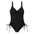 Black - Front - Regatta Womens-Ladies Alinae Plain One Piece Swimsuit