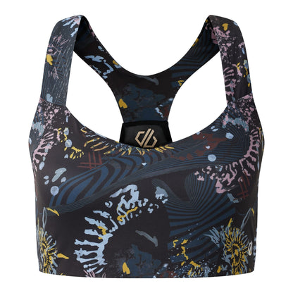 Black Print - Front - Dare 2B Womens-Ladies Swift III Sports Bra