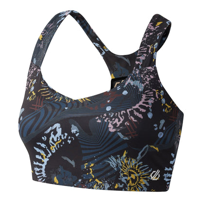 Black Print - Side - Dare 2B Womens-Ladies Swift III Sports Bra