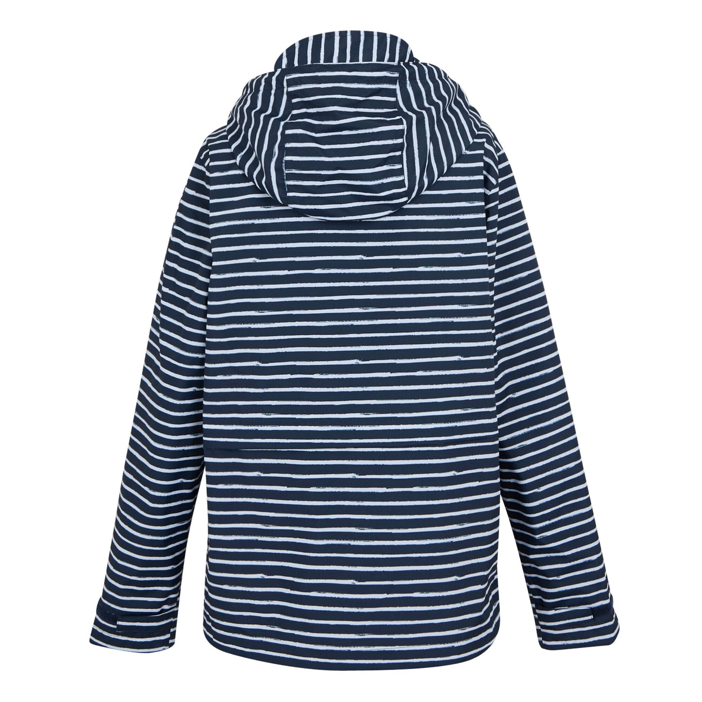 Navy-White - Back - Regatta Womens-Ladies Bayletta II Painterly Stripe Waterproof Jacket