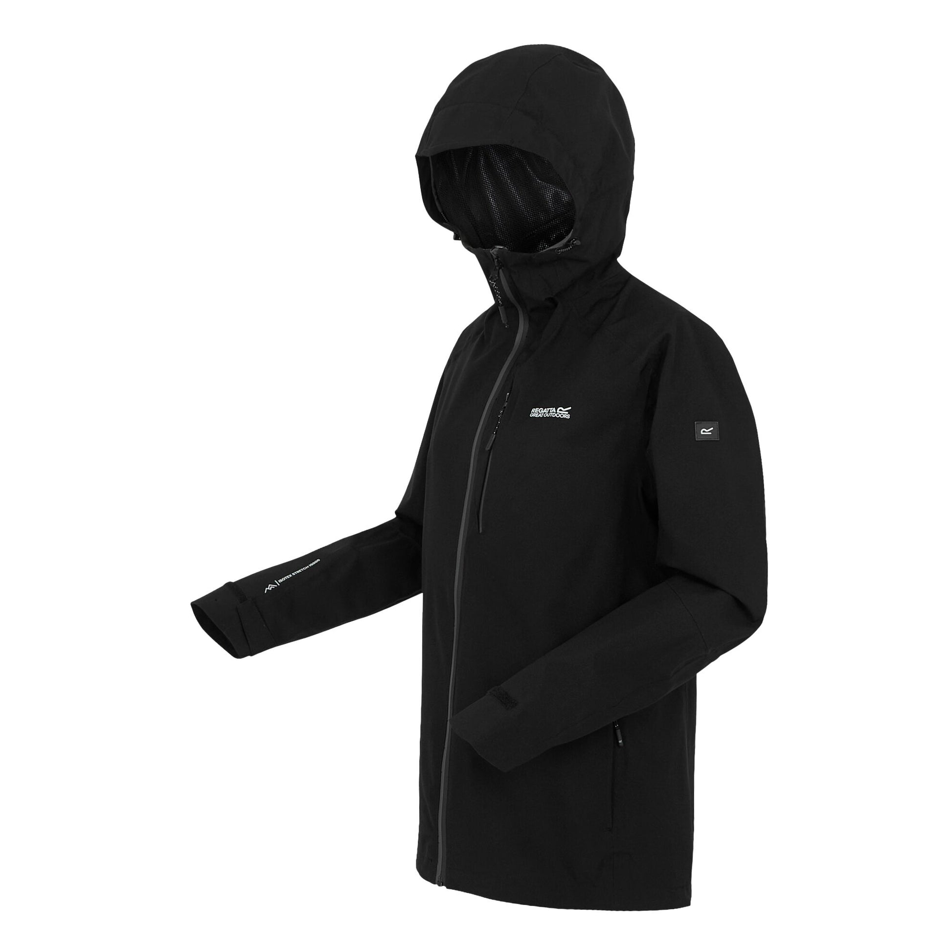 Black-Seal Grey - Side - Regatta Womens-Ladies Birchdale II Waterproof Jacket