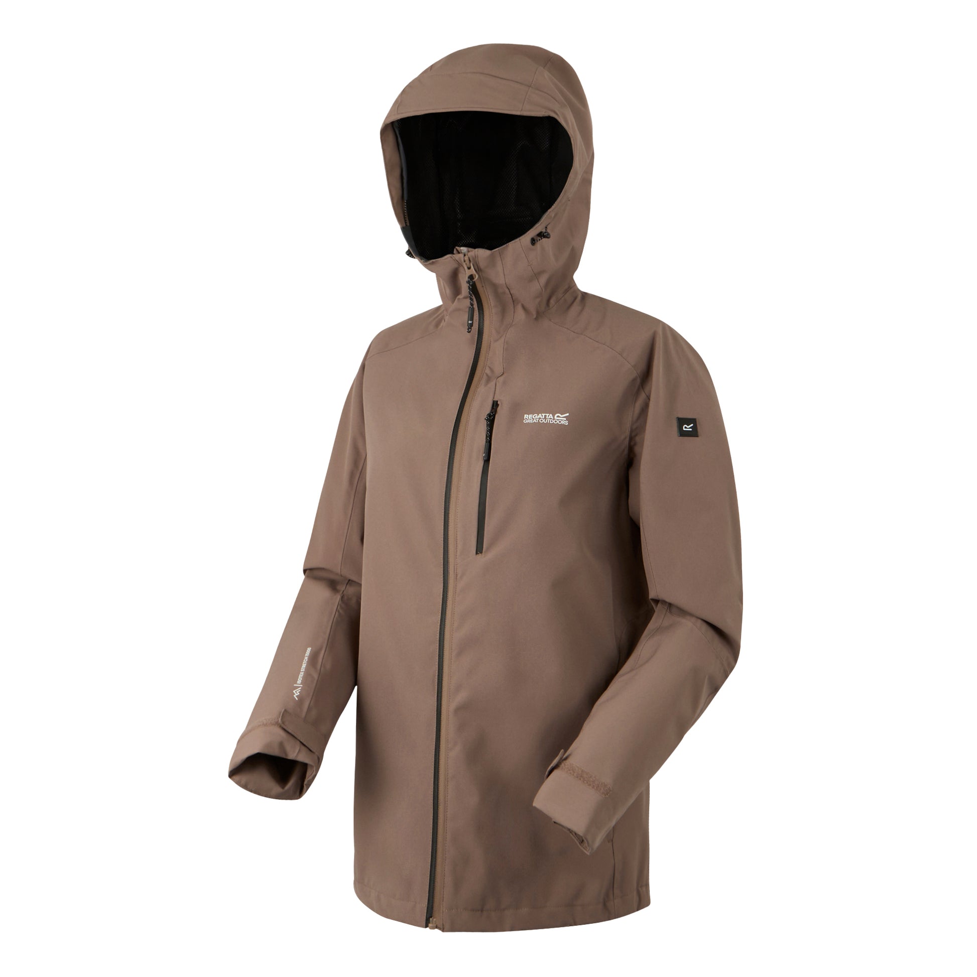 Mocha - Side - Regatta Womens-Ladies Birchdale II Waterproof Jacket