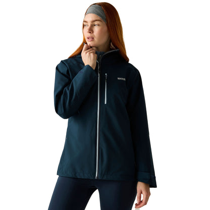 Navy-Skyway - Pack Shot - Regatta Womens-Ladies Birchdale II Waterproof Jacket