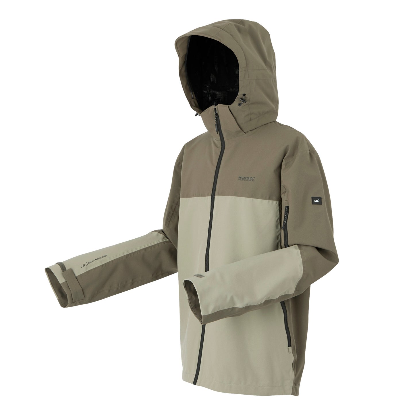 Golden Sand-Treetop - Side - Regatta Mens Bosfield III Waterproof Jacket