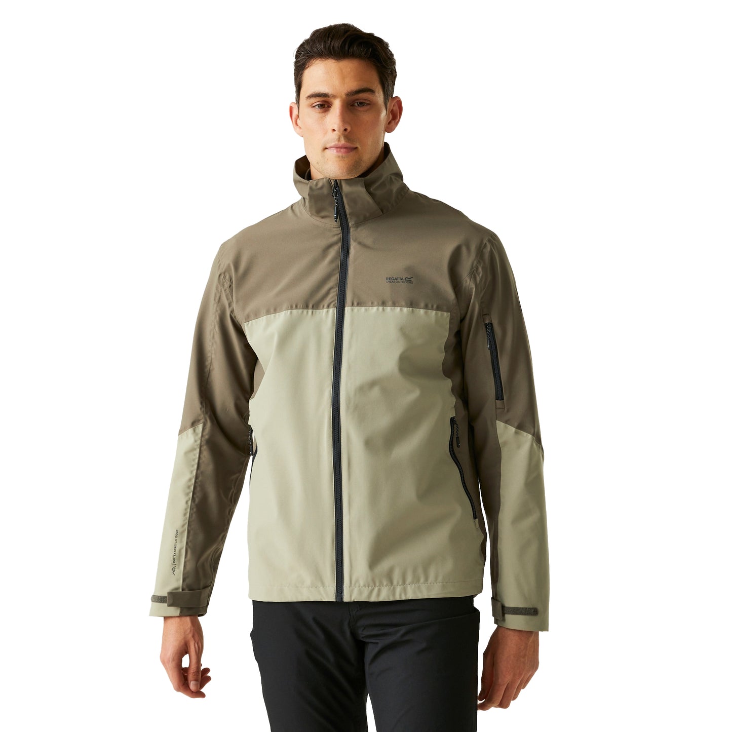 Golden Sand-Treetop - Lifestyle - Regatta Mens Bosfield III Waterproof Jacket