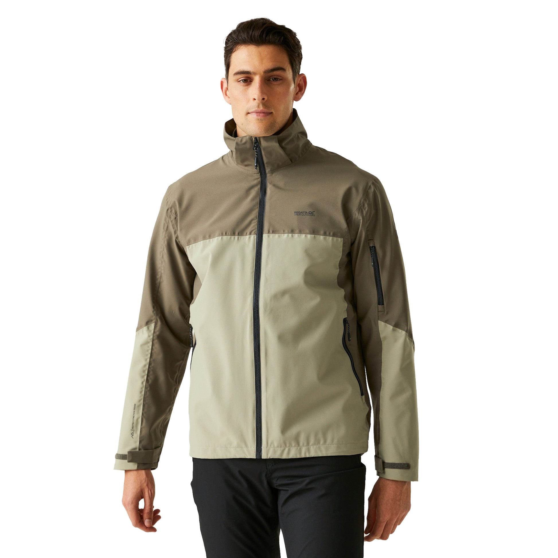 Golden Sand-Treetop - Lifestyle - Regatta Mens Bosfield III Waterproof Jacket