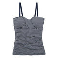 Navy-White - Front - Regatta Womens-Ladies Aceana III Seeksucker Tankini Top