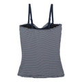 Navy-White - Back - Regatta Womens-Ladies Aceana III Seeksucker Tankini Top