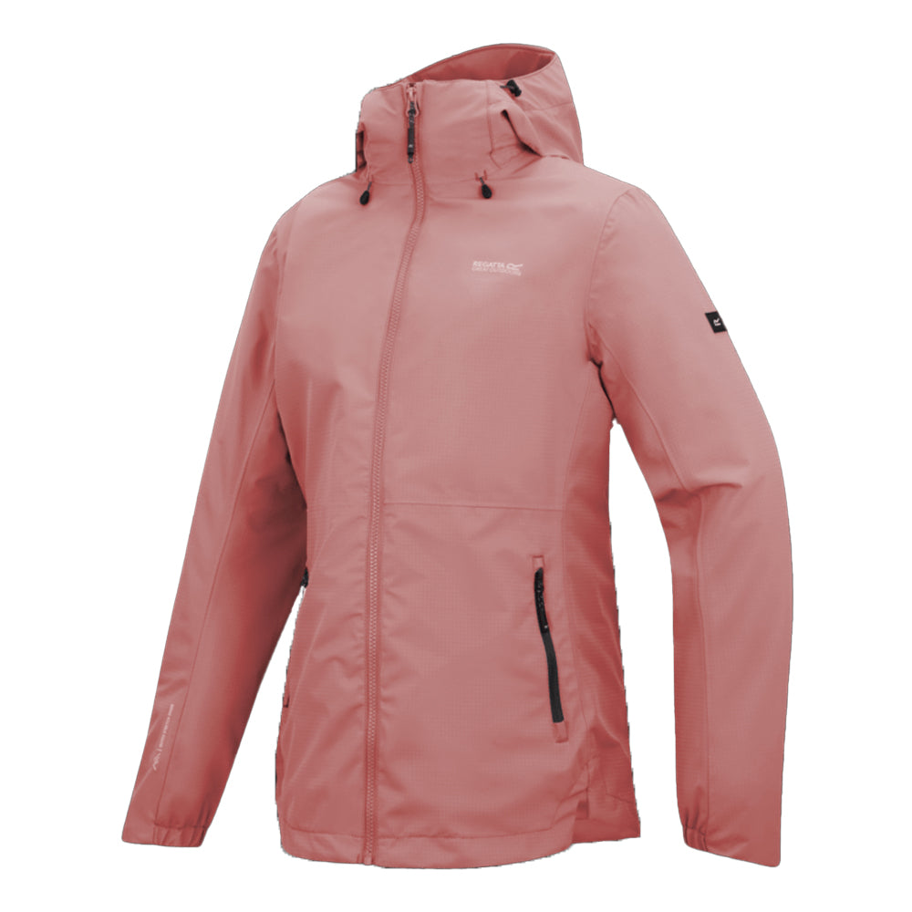 Peach Pink - Side - Regatta Womens-Ladies Hamara IV Waterproof Jacket