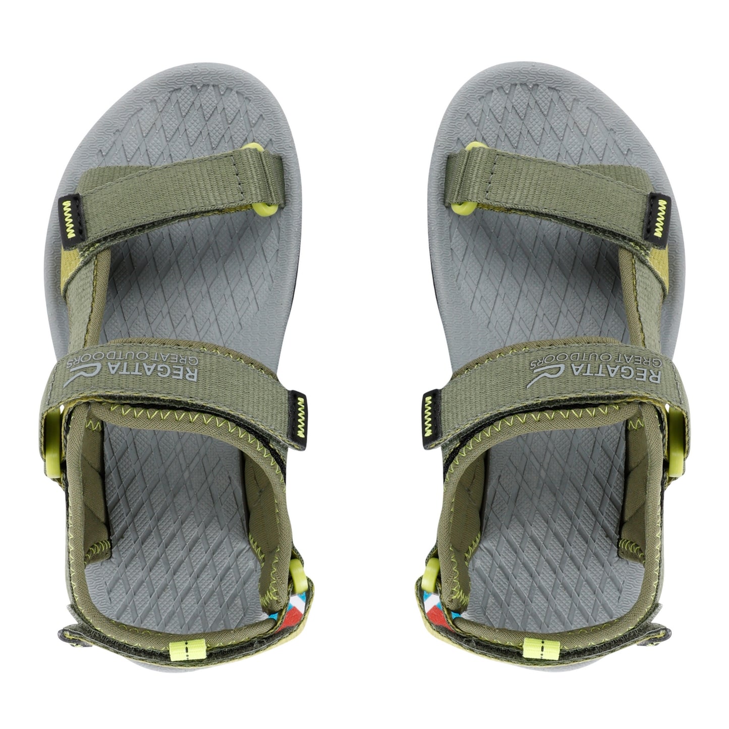 Nephrite Green-Wild Lime - Side - Regatta Childrens-Kids Blaze Sandals