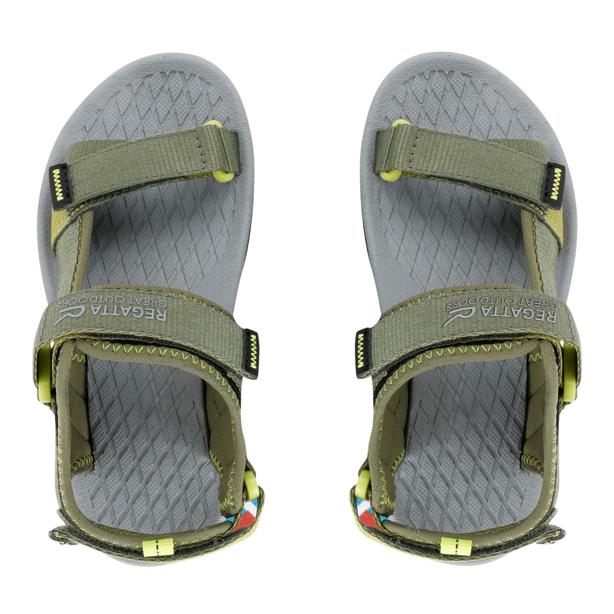 Nephrite Green-Wild Lime - Side - Regatta Childrens-Kids Blaze Sandals