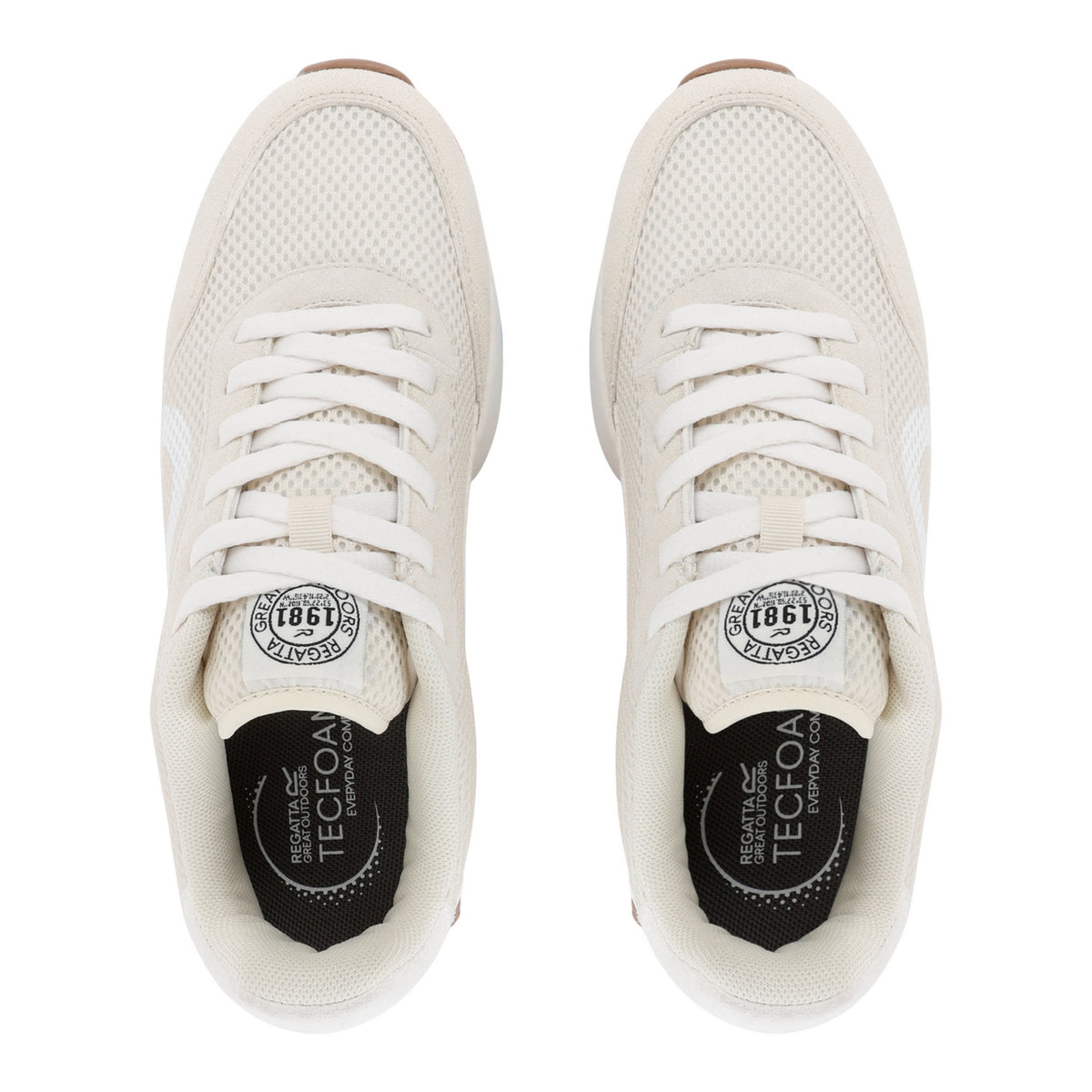 Light Vanilla - Side - Regatta Womens-Ladies Marine Heritage Trainers