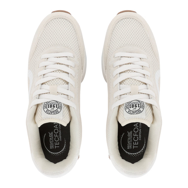 Light Vanilla - Side - Regatta Womens-Ladies Marine Heritage Trainers