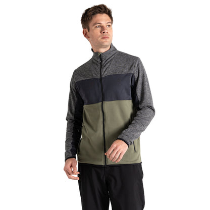 Charcoal Grey-Black Marl-Olivine Green - Lifestyle - Dare 2B Mens Venture Fleece Jacket
