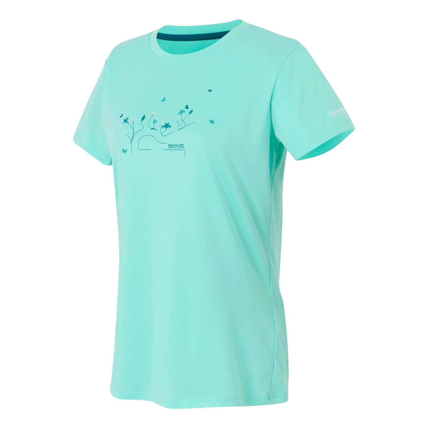 Aruba Blue - Side - Regatta Womens-Ladies Fingal IX Tree T-Shirt