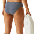 Navy-White - Pack Shot - Regatta Womens-Ladies Aceana Seeksucker Bikini Bottoms