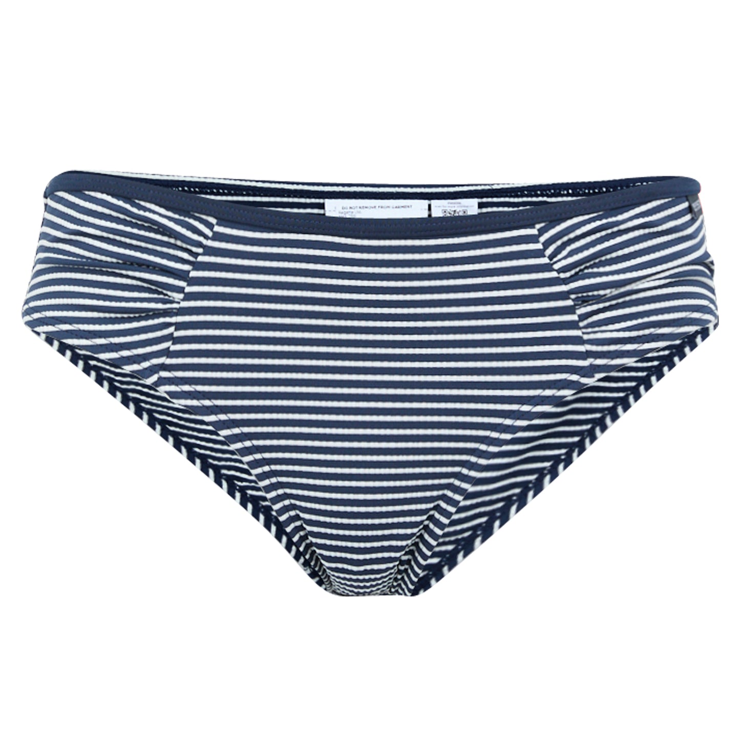 Navy-White - Front - Regatta Womens-Ladies Aceana Seeksucker Bikini Bottoms