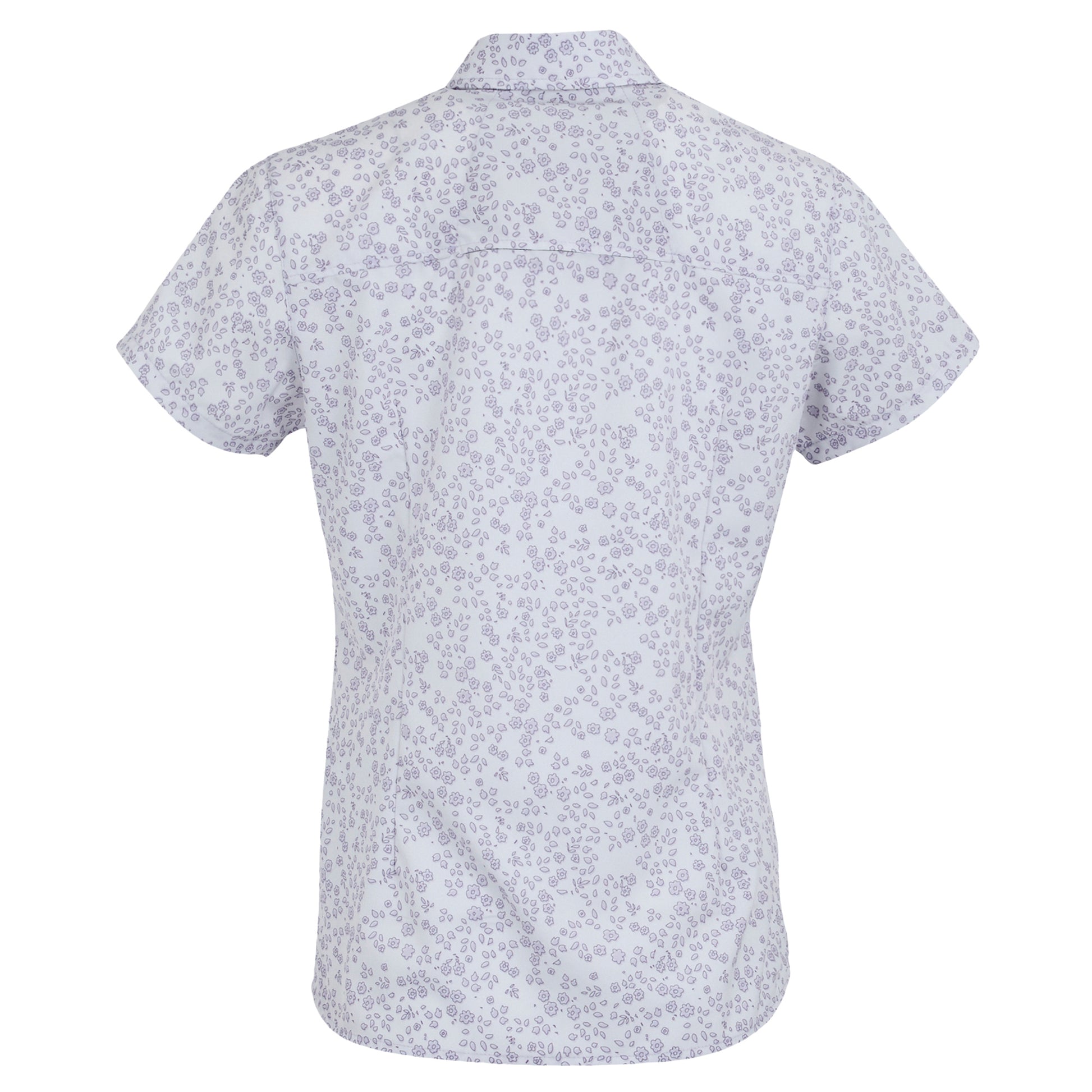 Lilac Hint - Back - Regatta Womens-Ladies Travel Meadow Floral Packaway Short-Sleeved Shirt