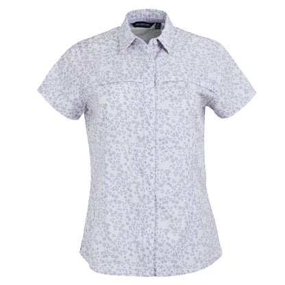 Lilac Hint - Front - Regatta Womens-Ladies Travel Meadow Floral Packaway Short-Sleeved Shirt