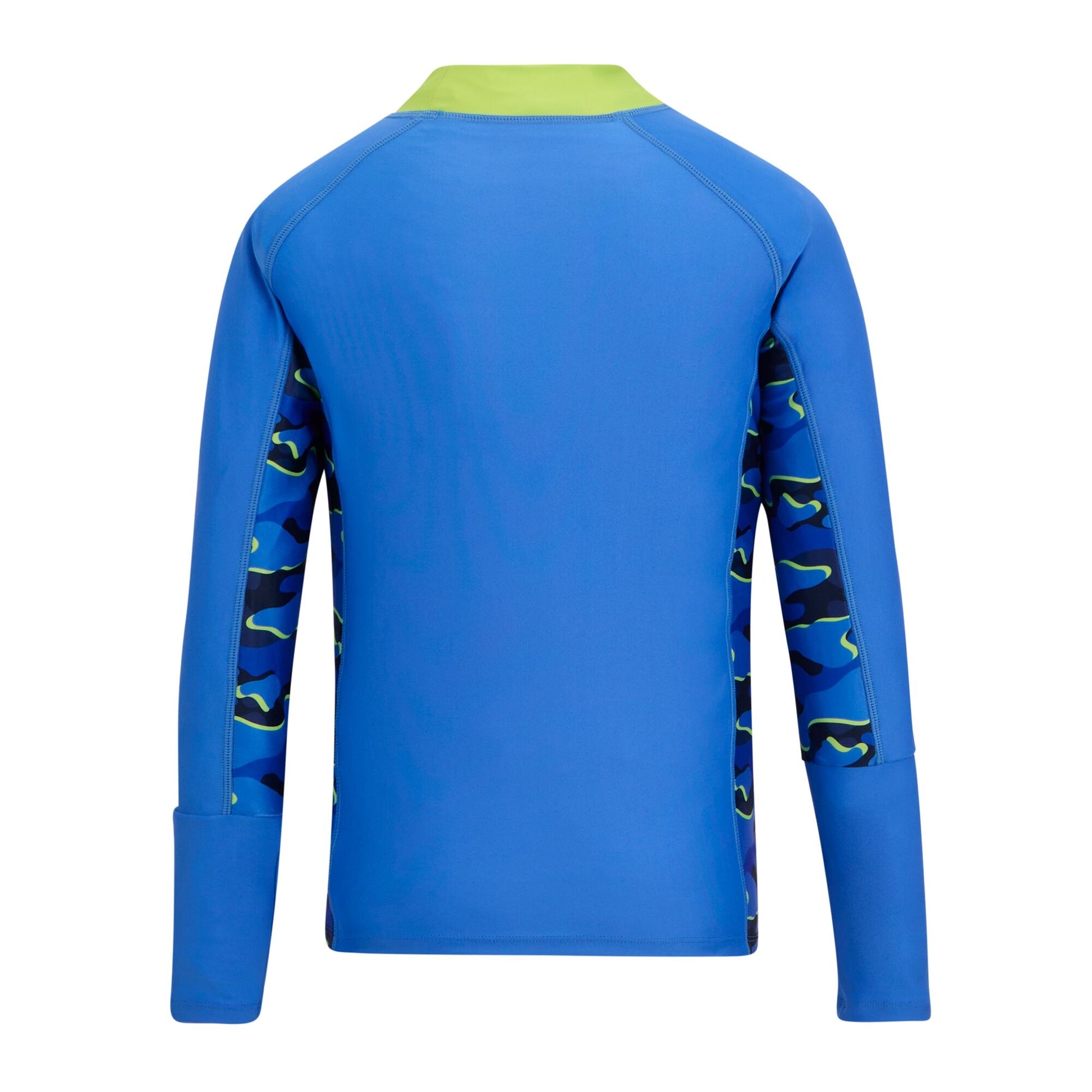 Sonic Blue - Back - Regatta Childrens-Kids Hoku II Camo Swim Top