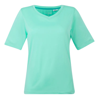 Aruba Blue - Front - Regatta Womens-Ladies Fingal II V Neck T-Shirt