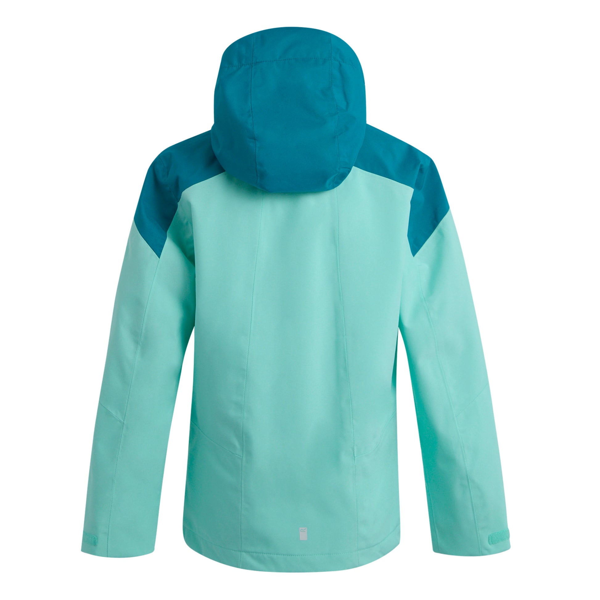 Aruba Blue-Exotic Plume-Icy Morn - Back - Regatta Childrens-Kids Highton VI Waterproof Jacket