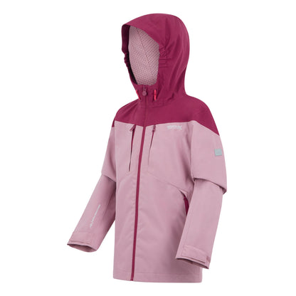 Lilas-Beaujolais - Side - Regatta Childrens-Kids Highton VI Waterproof Jacket