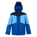 Olympian Blue-Elysium Blue-Navy - Front - Regatta Childrens-Kids Highton VI Waterproof Jacket