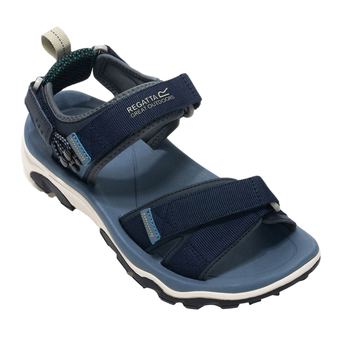 Navy-China Blue - Front - Regatta Mens Blaze Sandals