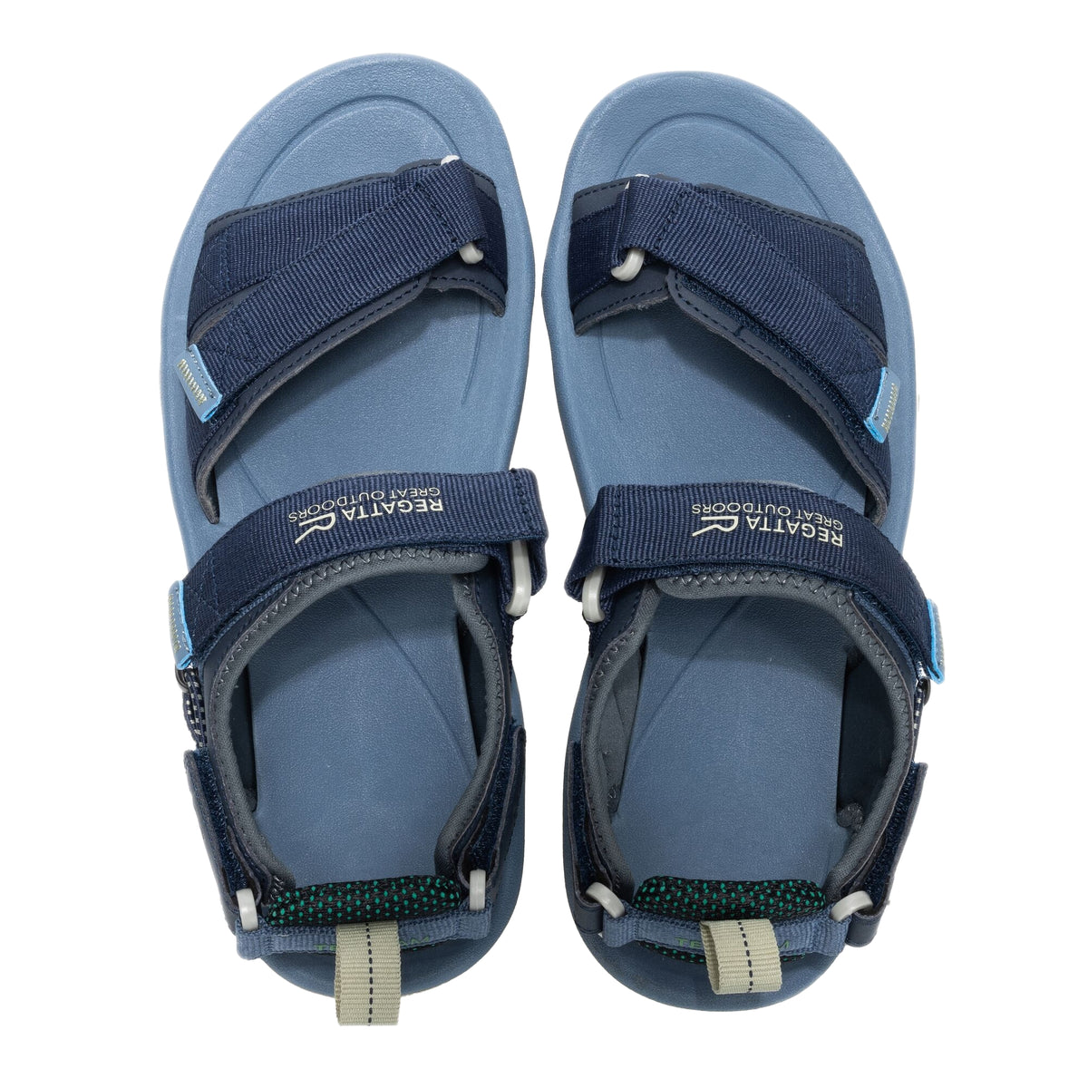 Navy-China Blue - Pack Shot - Regatta Mens Blaze Sandals