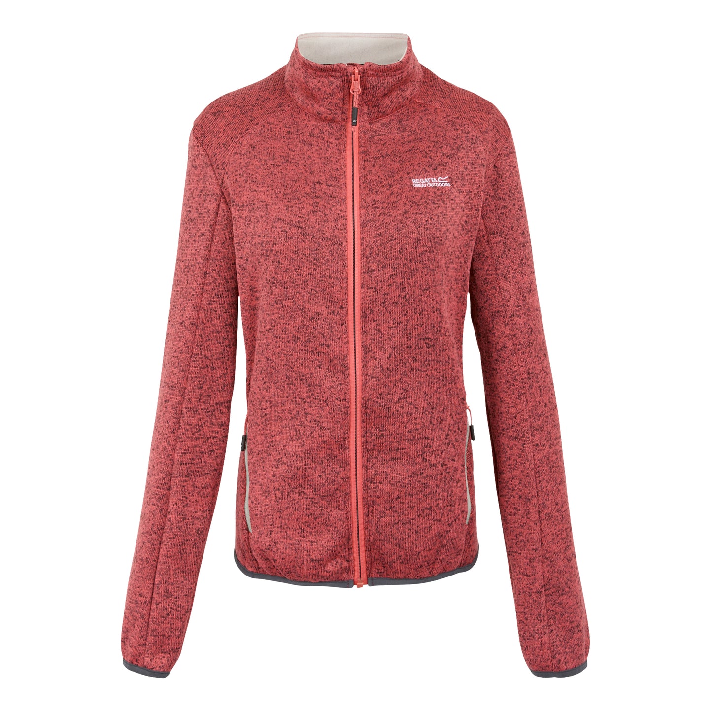 Peach Bloom-Light Vanilla - Front - Regatta Womens-Ladies Newhill II Full Zip Fleece Jacket
