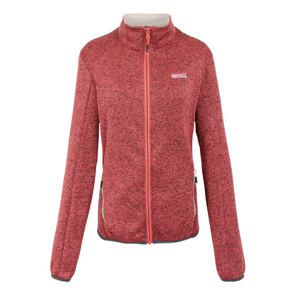 Peach Bloom-Light Vanilla - Front - Regatta Womens-Ladies Newhill II Full Zip Fleece Jacket
