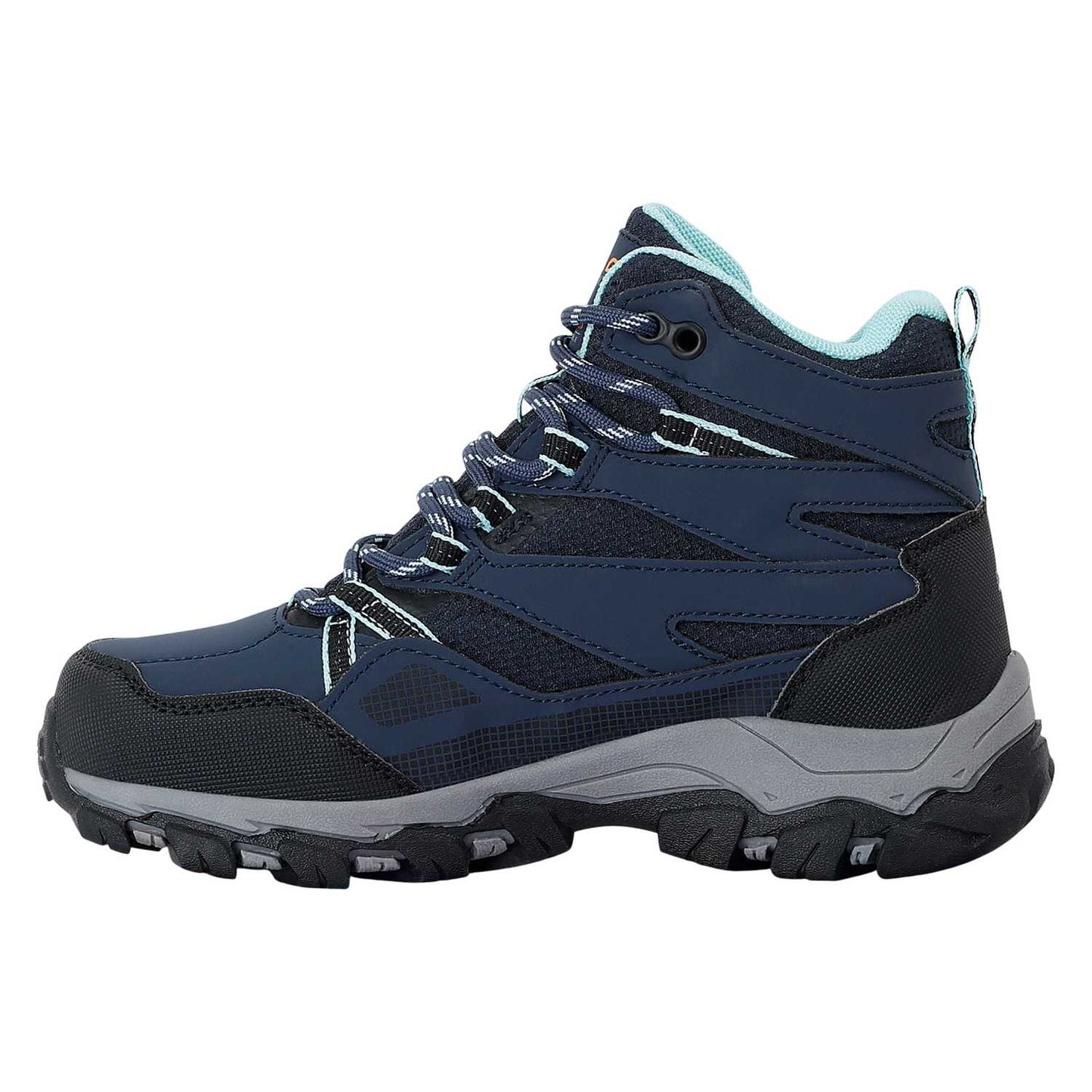 Navy-Aruba Blue - Side - Regatta Childrens-Kids Holcombe III Walking Boots