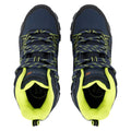 Navy-Lime Punch - Side - Regatta Childrens-Kids Holcombe III Walking Boots