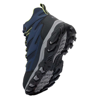 Navy-Lime Punch - Close up - Regatta Childrens-Kids Holcombe III Walking Boots