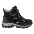 Black-Dark Steel - Side - Regatta Childrens-Kids Holcombe III Walking Boots