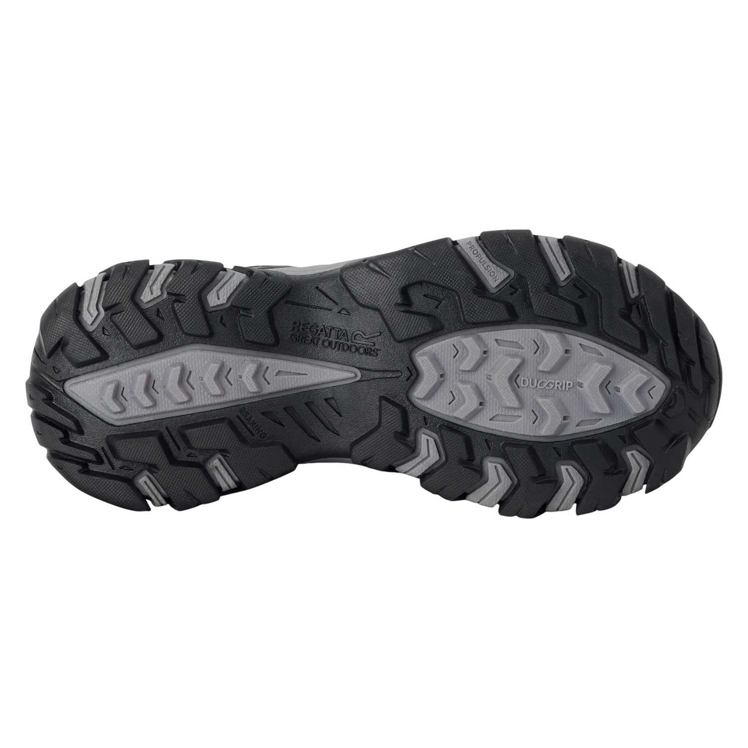 Black-Dark Steel - Pack Shot - Regatta Childrens-Kids Holcombe III Walking Boots