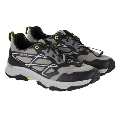 Grey-Black-Lime - Front - Regatta Mens Blaze Trainers