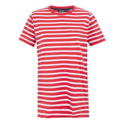 High Risk Red-White - Front - Regatta Womens-Ladies Bayletta Striped T-Shirt