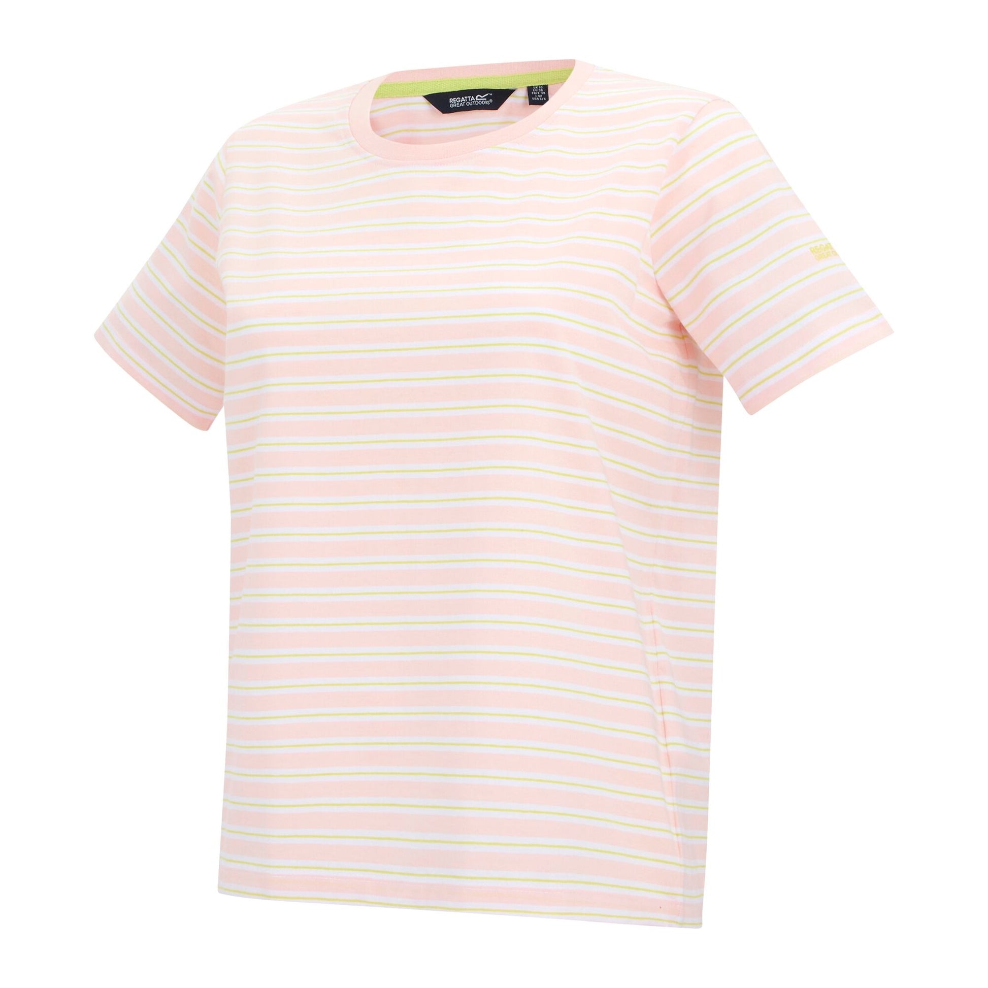 Pink Haze - Side - Regatta Womens-Ladies Bayletta Striped T-Shirt