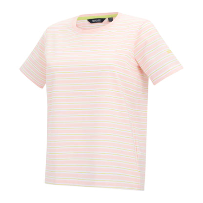 Pink Haze - Side - Regatta Womens-Ladies Bayletta Striped T-Shirt