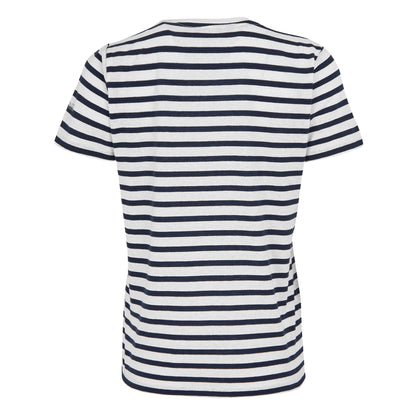 White-Navy - Back - Regatta Womens-Ladies Bayletta Striped T-Shirt