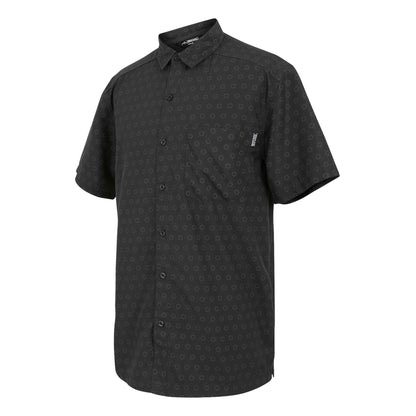 Black - Side - Regatta Mens Mindano IX Circle Short-Sleeved Shirt